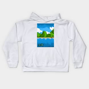 Deserted Island Pixel Kids Hoodie